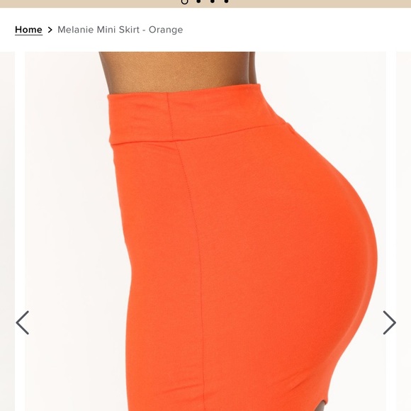 FashionNova Bright Orange Mini Skirt - Picture 3 of 9